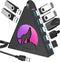 JoyReken 7-Port USB 3.0 Hub, Vertical USB Hub Splitter with RGB Lighting,5Gbps High-Speed