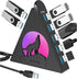 JoyReken 7-Port USB 3.0 Hub, Vertical USB Hub Splitter with RGB Lighting,5Gbps High-Speed