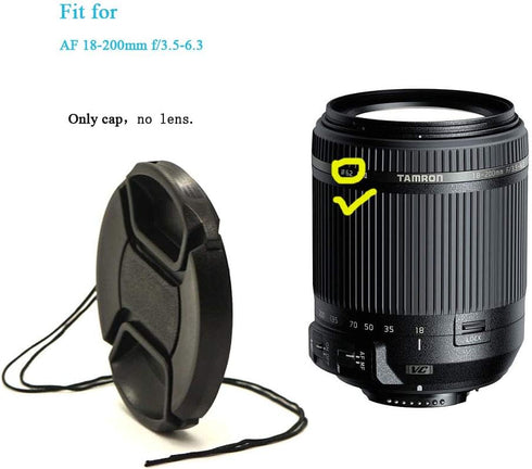 62mm Snap-On Lens Cap for Nikon Nikkor Z 50-250mm/85mm F1.8D/105mm F2.8G 60mm F2.8 Lens for Z50, Sony RX10 CX900E