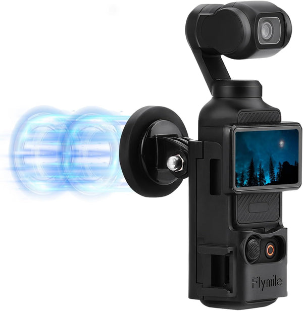 Pocket 3 Magnetic Mount, Magnet Bracket Expansion Adapter Holder with Cold Shoe for Car, Railings, Refrigerators, DJI