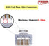 RJ45 Cat6 Cat5e Pass Through Connectors, 100 Packs Gold Plated 8P8C Modular Ethernet Network Plug