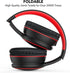 RORSOU B10 Bluetooth Headphones Over Ear, Lightweight Folding Stereo Bass Wireless Headset with Mic, 50H Playtime, Volume Control, Bluetooth 5.3 Headphones for iPad/Travel/Tablet/PC (Black)