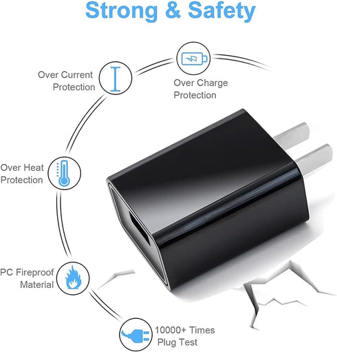 Fast Wall Charger with 5ft Micro USB Cable for Barnes & Noble Nook GlowLight 3, Nook 10, Samsung Nook Tablet & More.