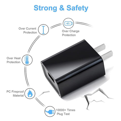 Fast Micro USB Wall Charger & Cable for LG Flip Phone, Orbic Journey V, CAT S60/S41/S42, Freestyle Libre Reader & More.