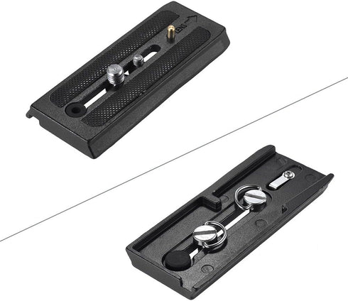Andoer Quick Release Plate for Camera Tripod, Compatible with Manfrotto 501 500Ah 701HDV 503HDV Q5 Head