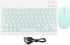 Wireless Keyboard and Mouse Combo – Cute Bluetooth Keyboard with Silent Mouse, 3 Adjustable DPI, 2.4G USB Slim Keyboard