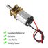 4pcs N20 3V-6V Mini Micro Gear Motor DC Slow Speed Full Metal Gearbox Micro Motor for RC Car, Robot Model, DIY Engine