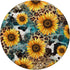 Cowhide Leopard Sunflower Boho Western PopSockets Standard PopGrip