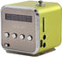 TD V26 Portable Mini Speaker, Music Player with FM Radio, Support TF Card and U Disk, Green