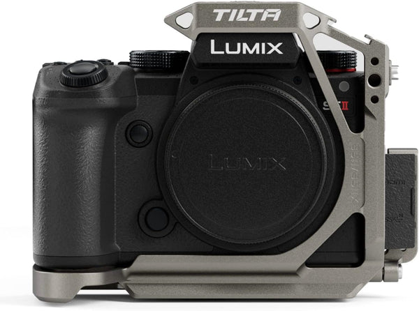 Tilta Half Camera Cage Compatible with Panasonic S5 II/IIX/G8 II, Titanium Gray, Mount Accessories via NATO Rail