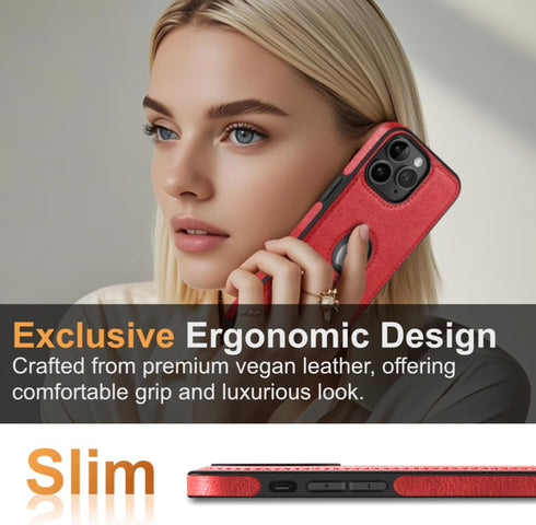 Unique Design Luxury Leather Business Phone Case - Anti-Slip Scratch Resistant Ultra Slim Protective Case for iPhone 11