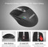 Arteck Wireless Bluetooth Mouse with Nano USB Receiver, Black, Ergonomic Design, 4-Month Battery Life