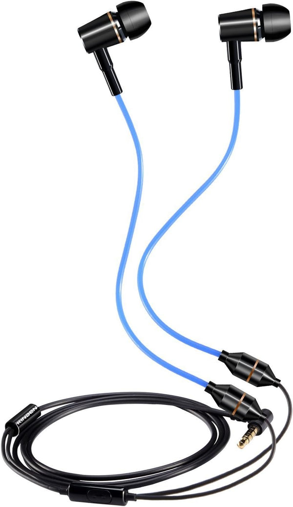 Binaural Air Tube Earbuds with Microphone - Noise Cancelling Headphones for Phone, Pad, Pod, HTC, Sony, MP3 Players.