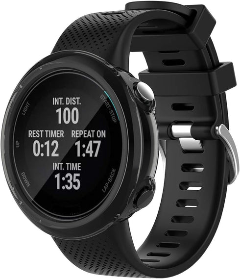 for Garmin Forerunner 45/ Swim 2 Case, Replacement Screen Protector Cover, TPU Shockproof Bumper Shell