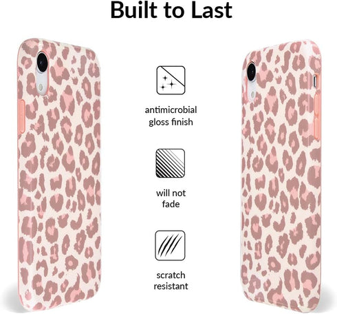 VELVET CAVIAR Compatible with iPhone XR Case, Leopard Cheetah Print Blush Pink, 8ft Drop Tested