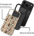 Generic 17 Compatible with iPhone Pro Max,Anti-Scratch Glossy Case Cover,Embroidery Book Flowers Bookshelf