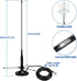 BINGFU 136-174MHz 400-470MHz PL259 Vehicle Mobile Ham Radio Antenna with Ground Planes Dual Band VHF UHF Magnetic Base