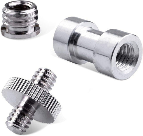 Maxmoral 3 Sets 1/4 Inch to 3/8 Inch Threaded Screw Mount Adapter Set for Camera Tripod Monopod DSLR Flash Trigger