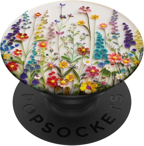 Wildflowers Cottagecore Garden Floral Nature Lover Art PopSockets Standard PopGrip