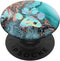 Rainbow Dog Paw Print Teal Rose Watercolor PopSockets Standard Grip