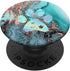 Rainbow Dog Paw Print Teal Rose Watercolor PopSockets Standard Grip