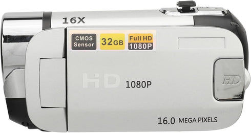 ICRPSTU 1080P 16MP Digital Camera with Rotatable Screen, 16X Zoom Camcorder HD Video