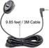 3.5mm Car Microphone with 9.85 Feet Assembly Cable for Bluetooth Enabled Stereo, Radio, GPS and DVD