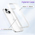 oakxco Thin Slim Clear Case for iPhone 15, iPhone 14, iPhone 13, Transparent Hybrid Hard Shell & Soft Silicone Rubber