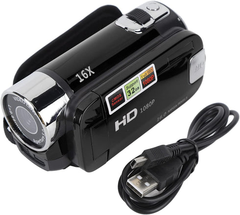 ciciglow Handheld Video Camcorder, 1080P 16MP Camera 16x Digital Zoom Video Camera with