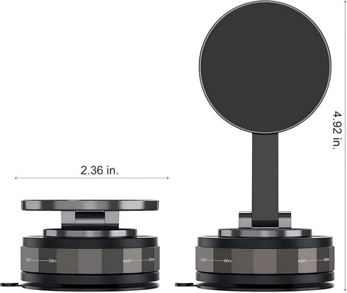 Kairosia Magnetic Car Phone Holder, Cell Phone Mount, Suction Cup Phone Mount, Foldable Phone Navigation Holder