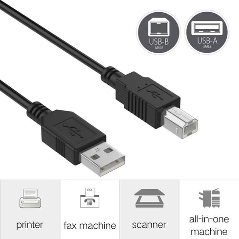 MDCGPower 6ft 170 C6685AR C6685A USB Cable/Cord Compatible with HP Color Copier Printer