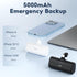 UPEB 5000mAh 2 Packs Pack 14/13/12/11/XR/X/SE/8/7/6 Small Portable Charger for iPhone with Built in Cable, MFi