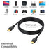 4K 6FT 5-Pack, 6 2.0 4K@60Hz, 2K, 1080P, 2.2, 3D, HDMI Cable High Speed HDMI to HDMI Cable Foot HDMI Cord Supports HDCP