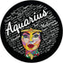 Aquarius Black Queen Birthday Afro Hair Women - Black Girl PopSockets Swappable PopGrip