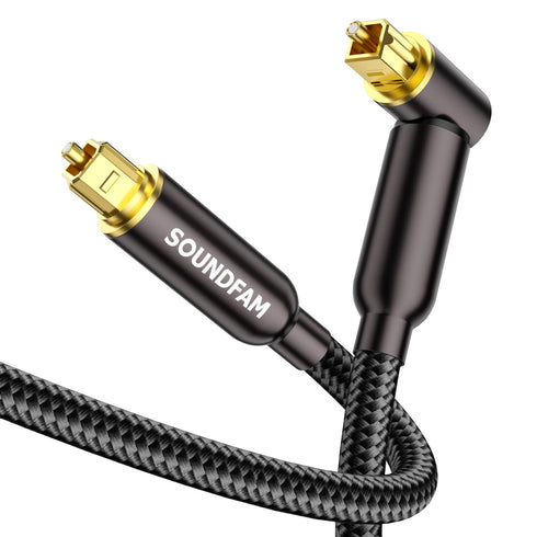 90 Degree Toslink Optical Cable 360 Degree Free-Rotating Plug Fiber Optic Cable