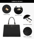 LOVEVOOK 17.3 Inch Laptop Tote Bag for Women, Leather Business Office Work Bag Computer Briefcase with Small Clutch fit