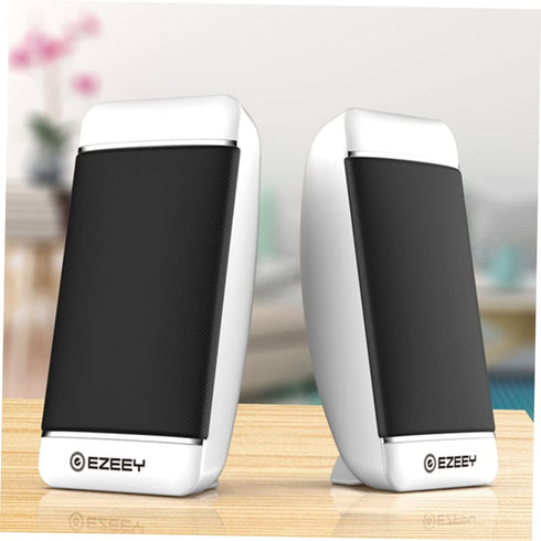 Mobestech Computer Speakers 2pcs Portable Wired Sound Powered Speakers for Desktop Mini Speaker