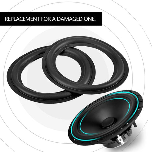 2pcs 6 Inch Perforated Rubber Speaker Foam Edge Surround Rings for Speaker Repair or DIY Replacement Parts