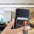 BIAJIYA RFID Blocking Card Holder for Back of Phone with Ring, Leather Stick on Wallet for iPhone/Android (Gun-Metal
