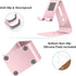 OMOTON Desktop Cell Phone Stand, Aluminum Holder for Mobile Phone and Tablet, Rose Gold