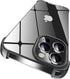 ORIbox iPhone 12 Pro Max Case, Black Crystal Design, Heavy Duty Protection, Clear Camera Protector for All