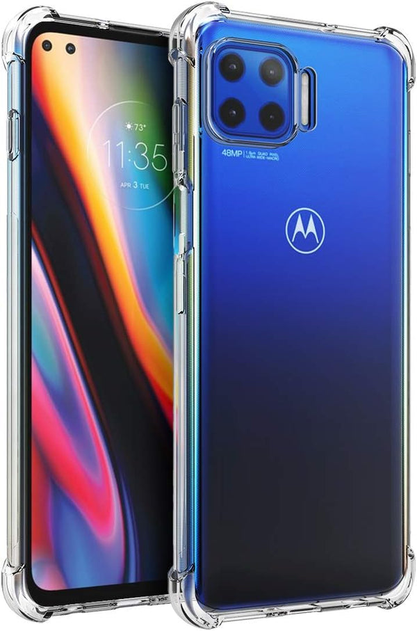 Osophter for Moto One 5G & G 5G Plus Case - Clear TPU Shock-Absorption Phone Cover