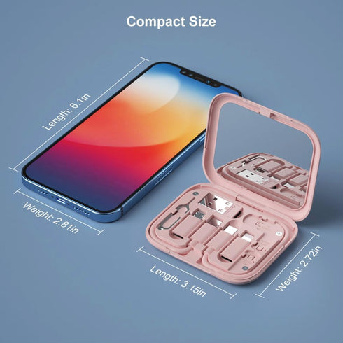 USB-C to USB Adapter, USB C to Lighting Cable Box Contains Makeup Mirror/USB C Cable/Micro USB to USB C/USB A to USB C,