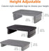 22lbs, Amazon Basics Height Adjustable Monitor Stand Riser with Storage Organizer, Multifunctional Desk Accessories