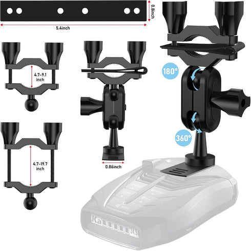 SDSACZMU 480i 1 inch Car Rear View Mirror Radar Detector Mount, for Cobra RAD Radar Detector,Easy to Install (at Least