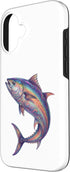 Abstract Marine Naturalist Art 16 Colorful Tuna Ocean Fish Marine Animal Abstract Sea Art Case for iPhone