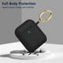 for Airpod Case & Airpods 2nd Generation Case, Cute Soft Silicone Full Protective Leopard Engraved Skin Cover (Black)