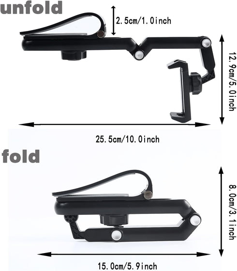 THUTEP 360 Sun Visor Phone Holder, Phone Holder for Car, Rotatable and Adjustable, Compatible with Most of Smartphones