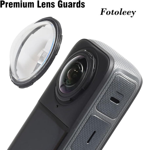 Fotoleey Protector Kit for Insta 360 X4, Tempered Glass Lens Guard Screen Protector for Action Camera