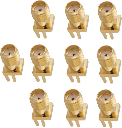 10Pcs SMA Female Jack Connector Brass PCB Clip Mount Base